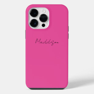 Pink Personalised iPhone Case Script Name
