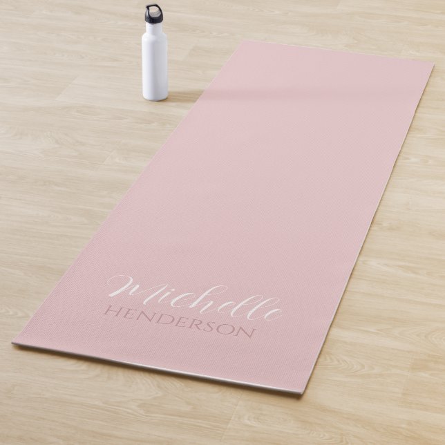 Pink Personalised Monogram Custom Name Yoga Mat (In Situ)
