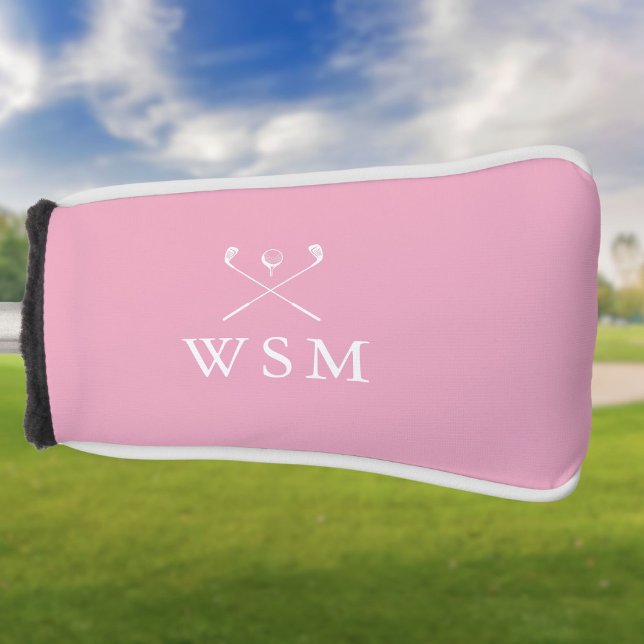Pink Personalised Monogram Golf Clubs Golf Head Golf Head Cover (Pink Personalized Monogram Golf Clubs Golf Head Golf Head Cover)