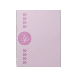 Pink Personalised Monogrammed Stationary Notepad
