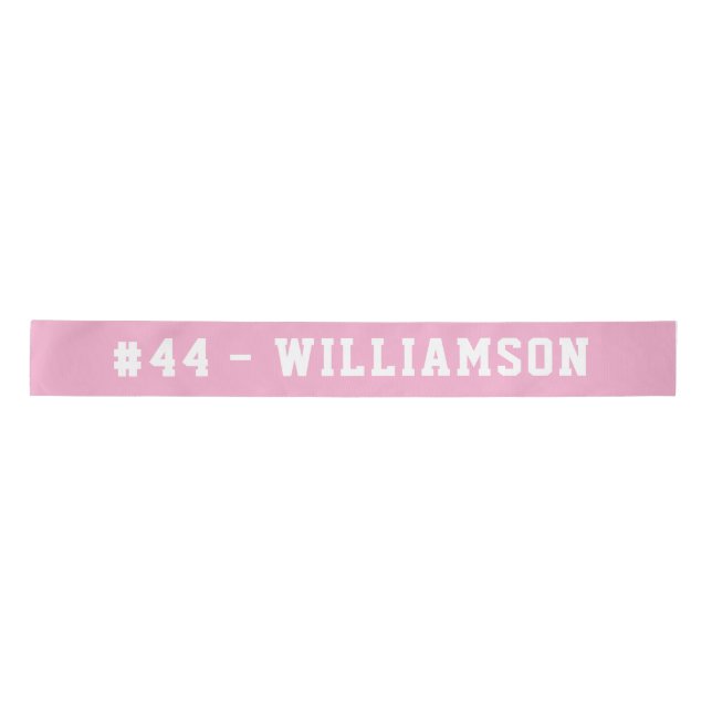 Pink Personalised Name and Number Homecoming Satin Ribbon (Front)