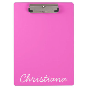 Pink Personalised Name Clipboard