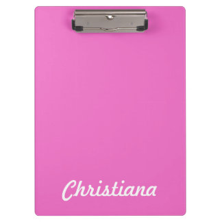 Pink Personalised Name Clipboard