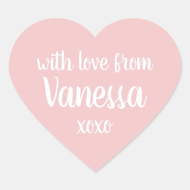 Pink Personalised Name Label (Front)