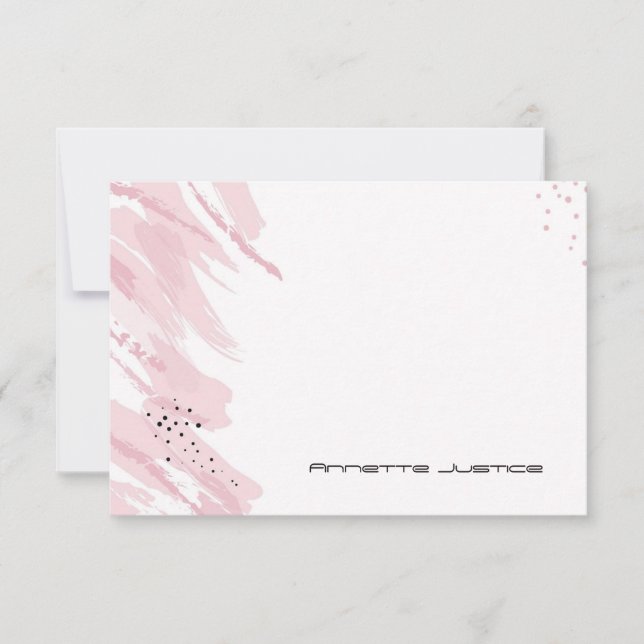 Pink Personalised Notecards (Front)