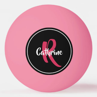 Pink Personalised Ping Pong Ball