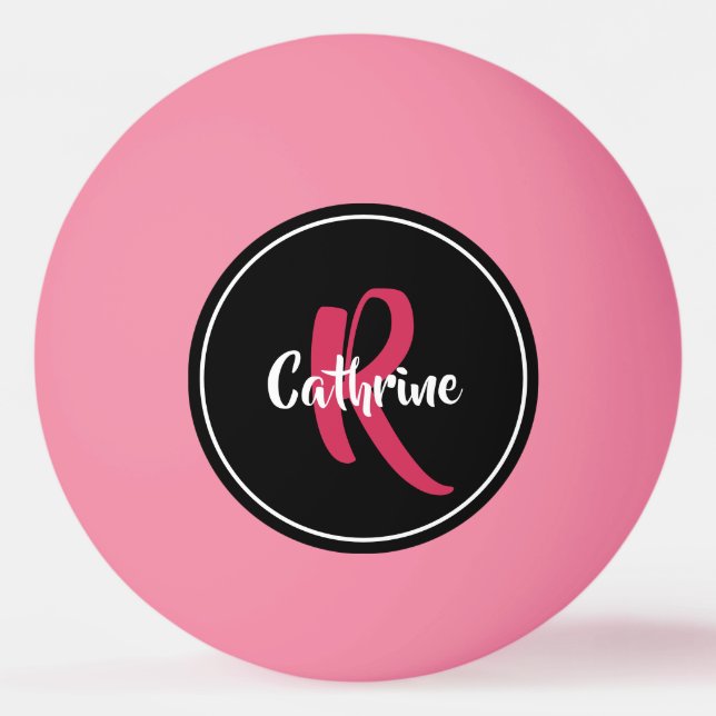 Pink Personalised Ping Pong Ball (Back)