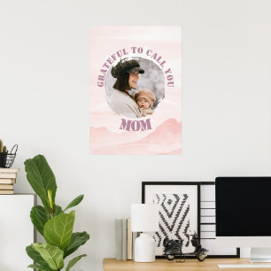 Pink Personalised Poster for Mum