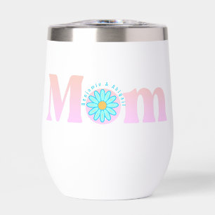 Pink Personalised Retro Mum Child Names 