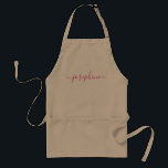 Pink Personalised script name adult apron<br><div class="desc">Elevate Your Event with Pink Personalised Script Name Adult Aprons When it comes to hosting a memorable event, every detail counts. Whether you're organising a botanical workshop, a succulent seminar, or a cooking class, these Pink Personalised Script Name Adult Aprons are the perfect addition to make your guests feel special....</div>
