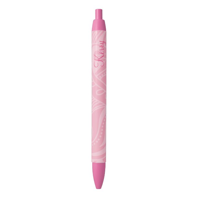 Pink Personalised Writing Pens (Front Vertical)