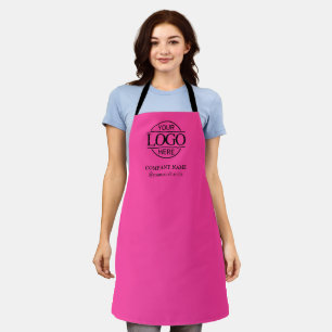 Pink Personalized Apron with Logo Custom Uniform