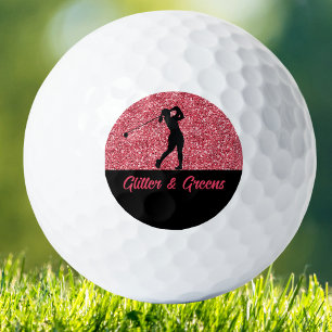Pink Personalized Golf Balls