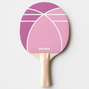 Pink Personalized Ping Pong Paddle with Name