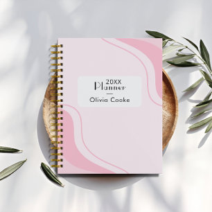 Pink Personalized Yearly Planner With Custom Name