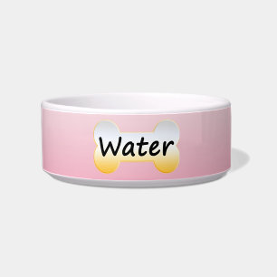 Pink Pet Ceramic Water Bowl