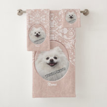 Pink Pet memorial elegant sweet modern damask