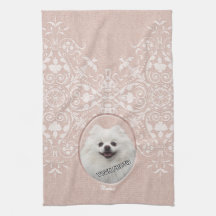 Pink Pet memorial elegant sweet modern damask