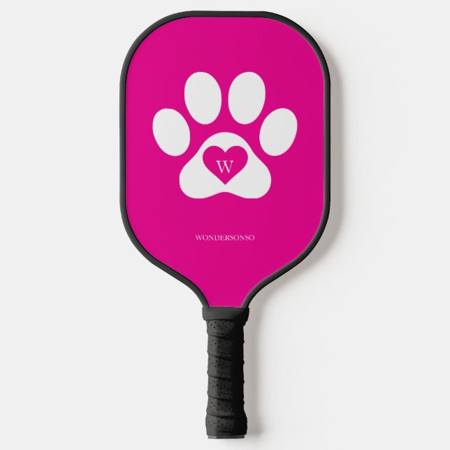 Pink pET pAW dOG cAT Pickleball Paddle (Front)