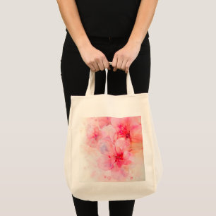 Pink Petal Elegance Watercolor Tote Bag