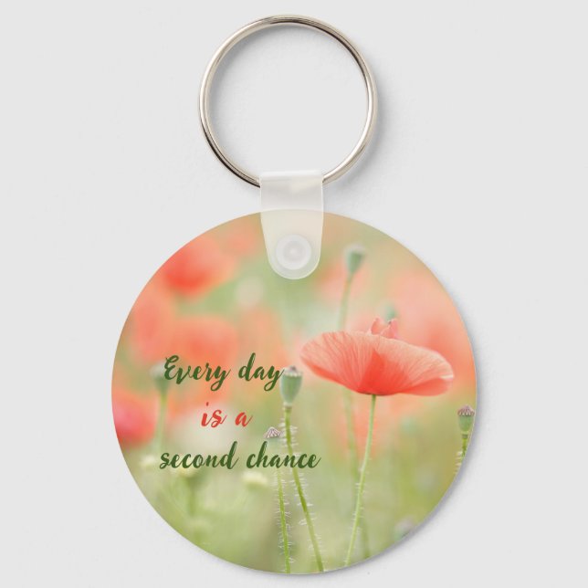 Pink petal flower keychain (Front)