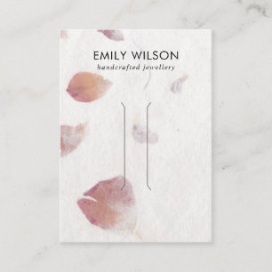 PINK PETAL HANDMADE PAPER HAIR CLIP DISPLAY CARD
