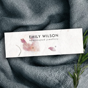 PINK PETAL HANDMADE PAPER STUD EARRING DISPLAY MINI BUSINESS CARD