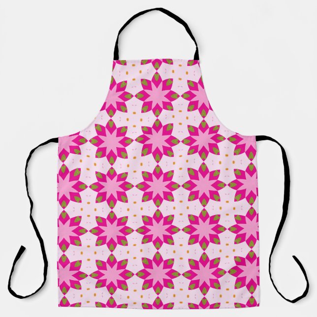 Pink Petal Mosaic pattern Apron (Front)