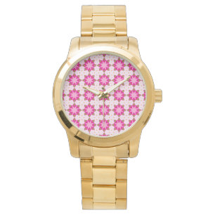 Pink Petal Mosaic pattern Watch