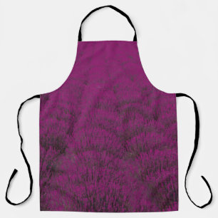 Pink petaled flower field apron