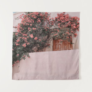 Pink petaled flower tapestry