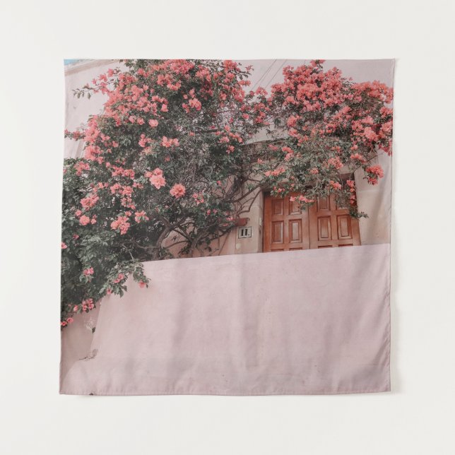 Pink petaled flower tapestry (Front)