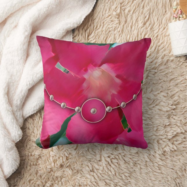 Pink Petals and Pearls Cushion (Blanket)