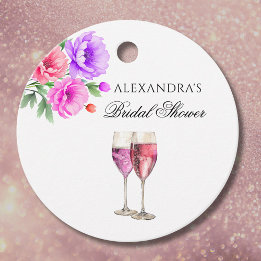 Pink Petals and Prosecco Bridal Shower Thank You Favour Tags