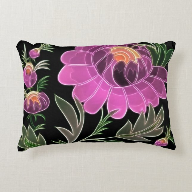 Pink Petals Art Deco Decorative Cushion (Front)