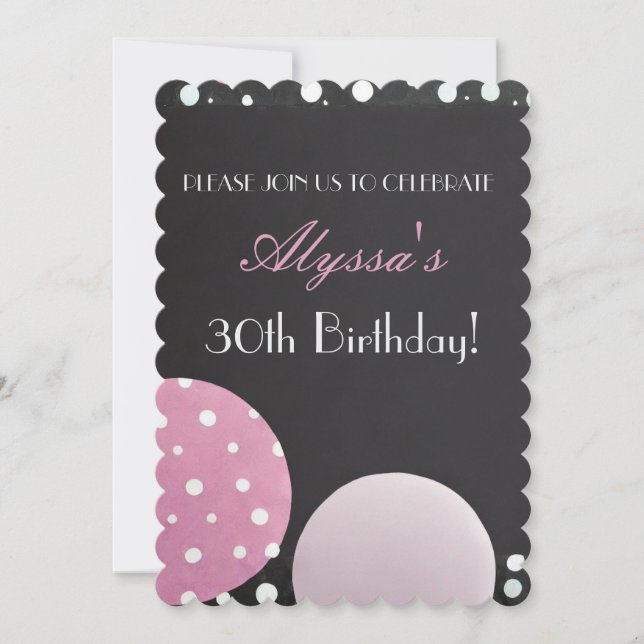 Pink Petals Birthday Invitation (Front)