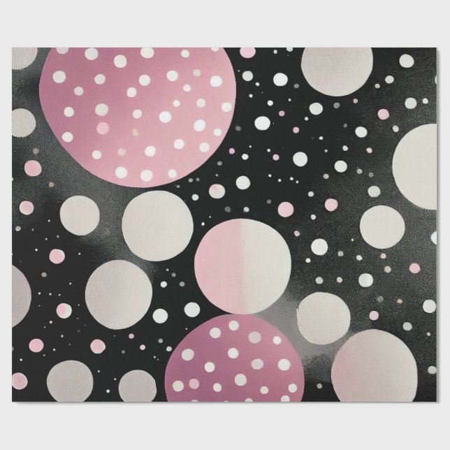 Pink Petals Birthday Wrapping Paper (Flat)