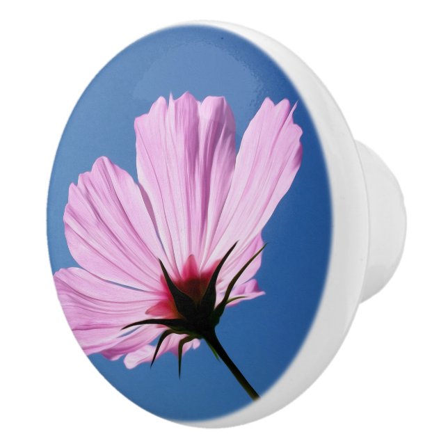Pink petals ceramic knob (Right)