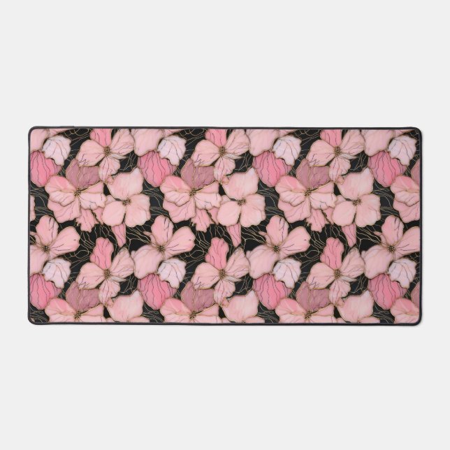 Pink Petals Desk Mat (Front)
