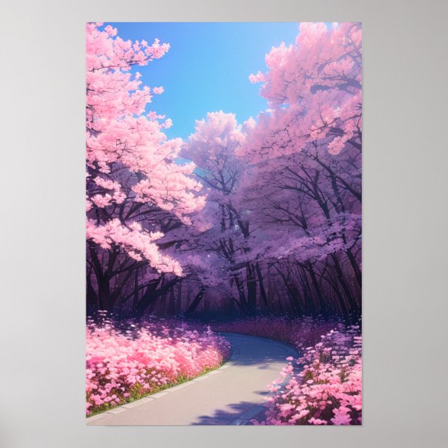 Pink Petals Lane Poster (Front)
