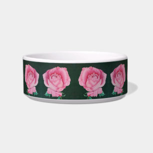 Pink Petals Medium Pet Bowl