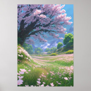 Pink Petals of Spring Poster