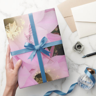Pink petals of the desert wrapping paper