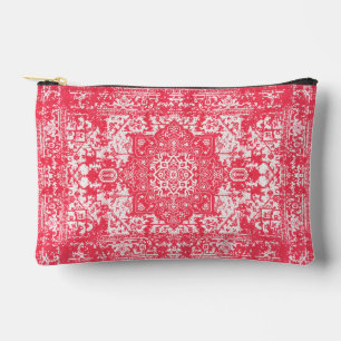 Pink Petals on Kilim Dreams Accessory Pouch