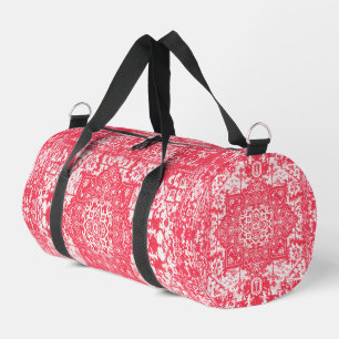 Pink Petals on Kilim Dreams Duffle Bag