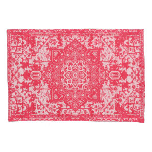 Pink Petals on Kilim Dreams Pillowcase