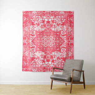 Pink Petals on Kilim Dreams Tapestry