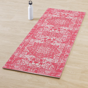 Pink Petals on Kilim Dreams Yoga Mat