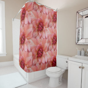 pink petals shower curtain