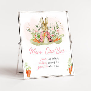 Pink Peter Rabbit Baby Shower Mum Osa Bar Poster